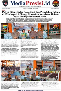 Polres Bitung Perkuat Kesadaran Hukum Pelajar, Bangun Generasi Muda Berintegritas di Era Digital