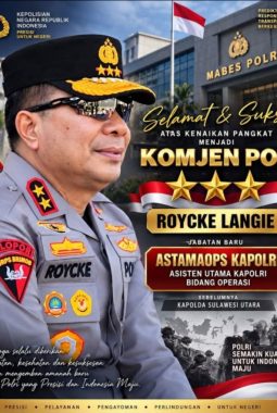 PECAH TIGA BINTANG, KAPOLDA SULUT PULANG KAMPUNG, AIR MATA TAK TERBENDUNG DI DEPAN MAKAM ORANG TUA
